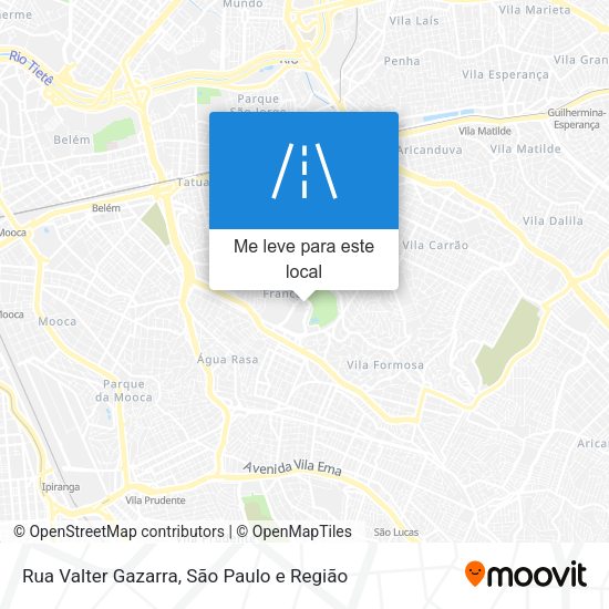 Rua Valter Gazarra mapa