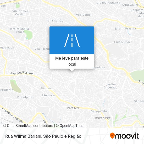 Rua Wilma Bariani mapa