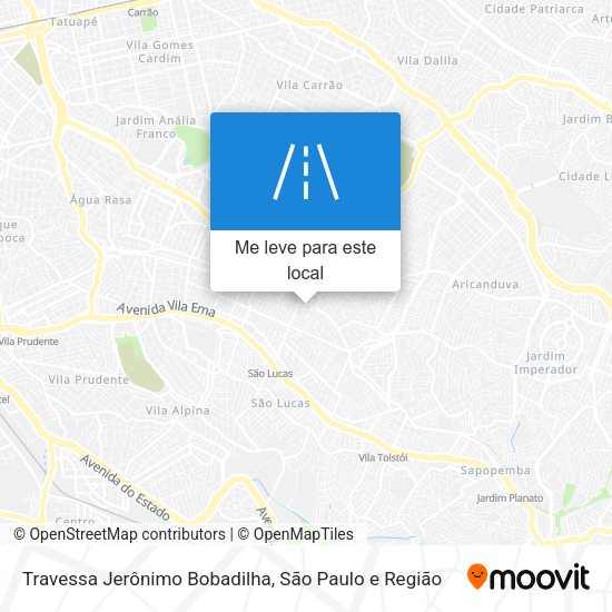 Travessa Jerônimo Bobadilha mapa