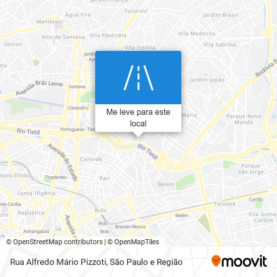 Rua Alfredo Mário Pizzoti mapa