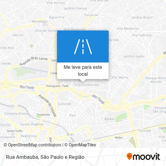 Rua Ambauba mapa