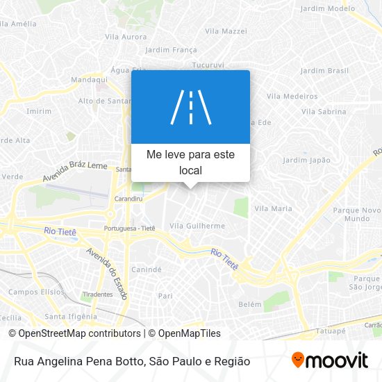Rua Angelina Pena Botto mapa