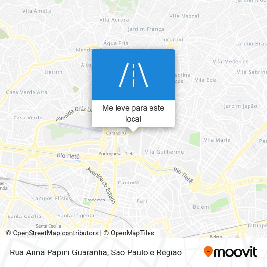 Rua Anna Papini Guaranha mapa