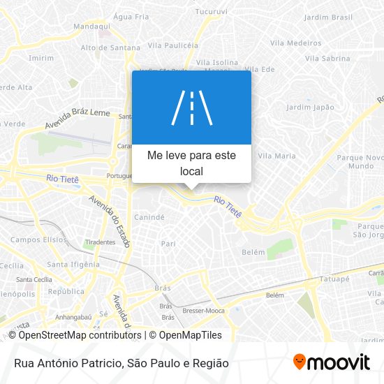 Rua António Patricio mapa