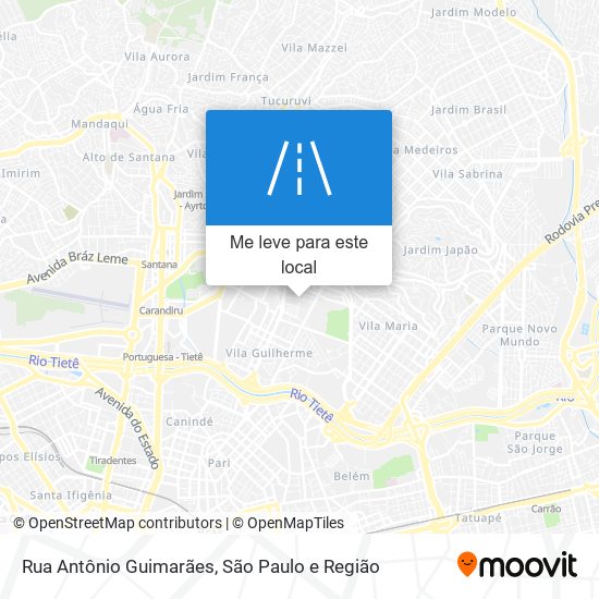 Rua Antônio Guimarães mapa