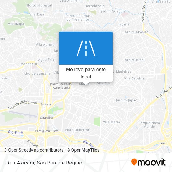 Rua Axicara mapa