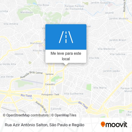 Rua Azir Antônio Salton mapa
