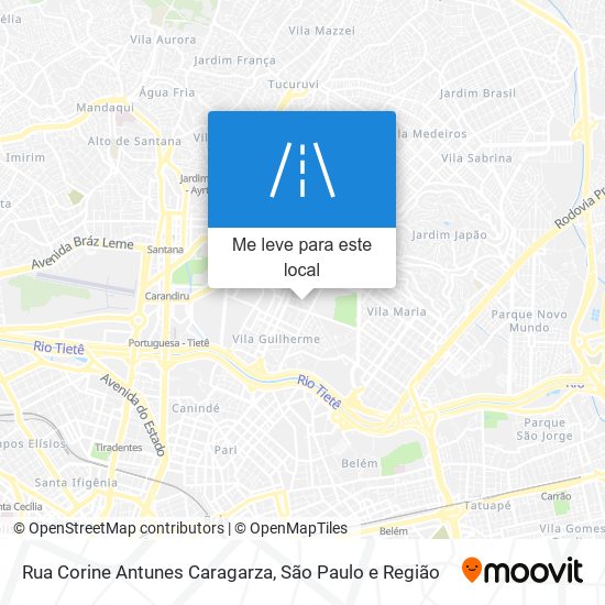 Rua Corine Antunes Caragarza mapa