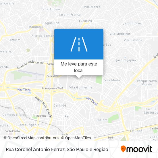 Rua Coronel Antônio Ferraz mapa