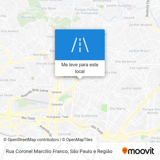 Rua Coronel Marcílio Franco mapa