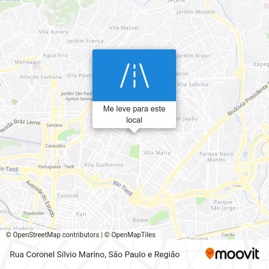 Rua Coronel Sílvio Marino mapa