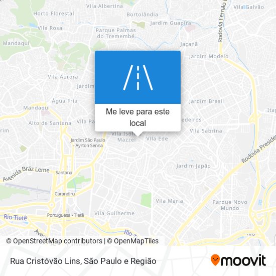 Rua Cristóvão Lins mapa