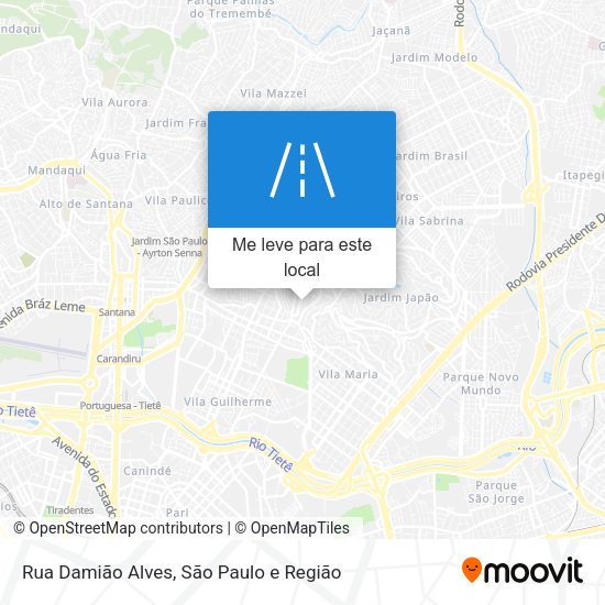 Rua Damião Alves mapa
