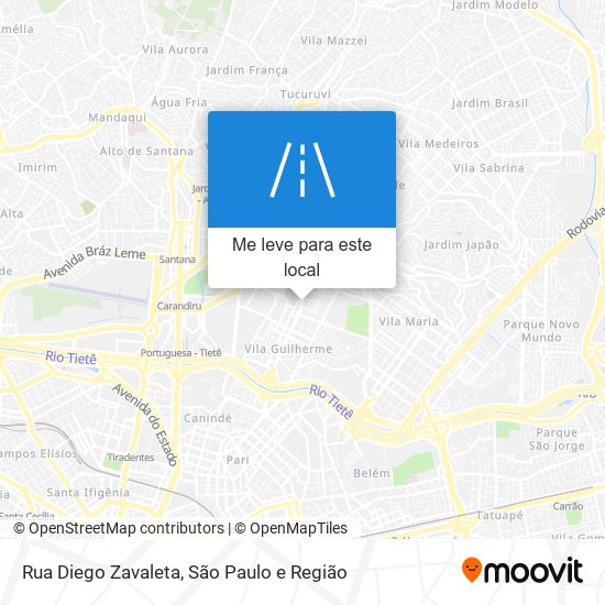 Rua Diego Zavaleta mapa