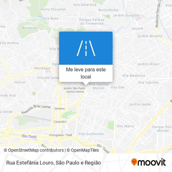 Rua Estefânia Louro mapa