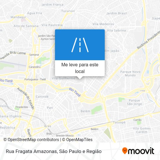 Rua Fragata Amazonas mapa