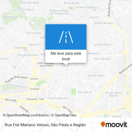 Rua Frei Mariano Veloso mapa