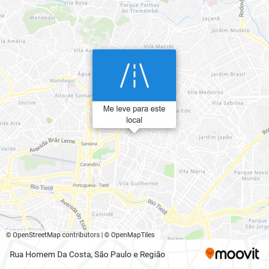 Rua Homem Da Costa mapa