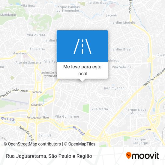 Rua Jaguaretama mapa