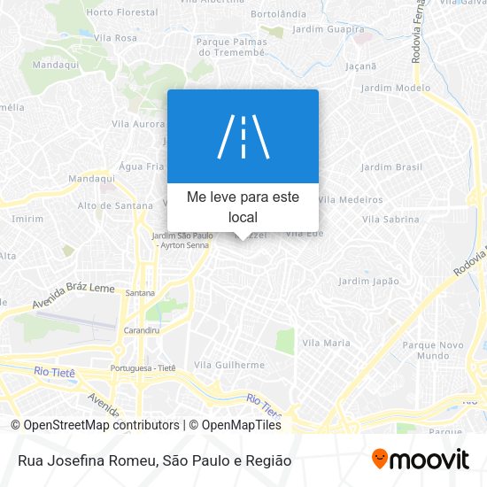 Rua Josefina Romeu mapa