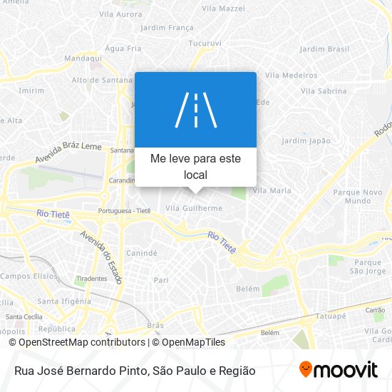 Rua José Bernardo Pinto mapa