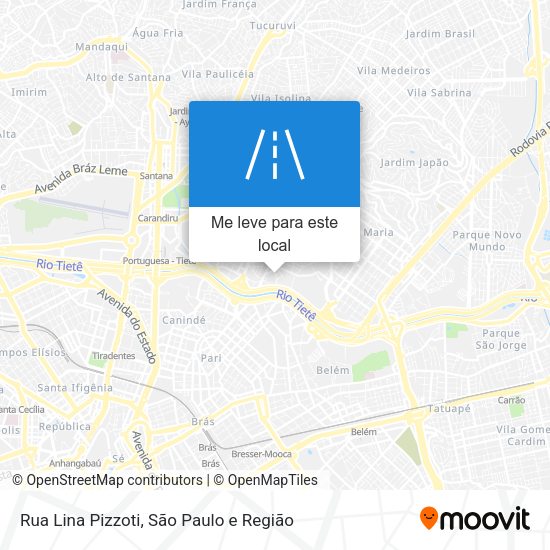 Rua Lina Pizzoti mapa