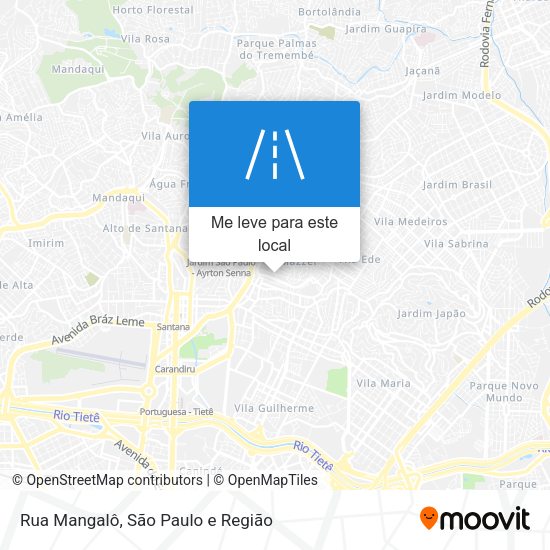 Rua Mangalô mapa