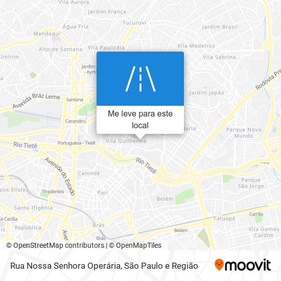 Rua Nossa Senhora Operária mapa