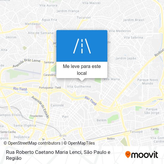 Rua Roberto Caetano Maria Lenci mapa