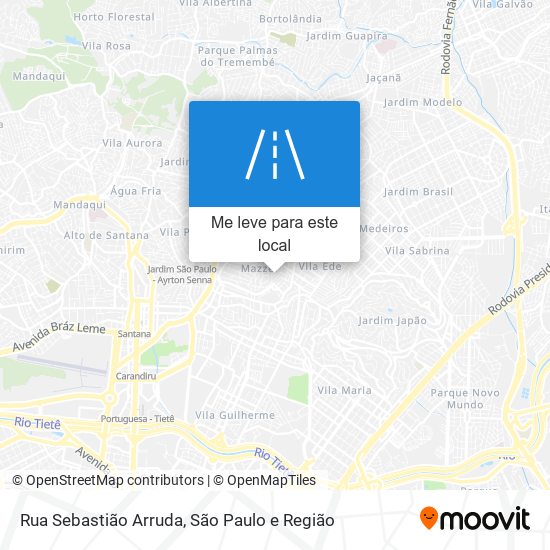 Rua Sebastião Arruda mapa