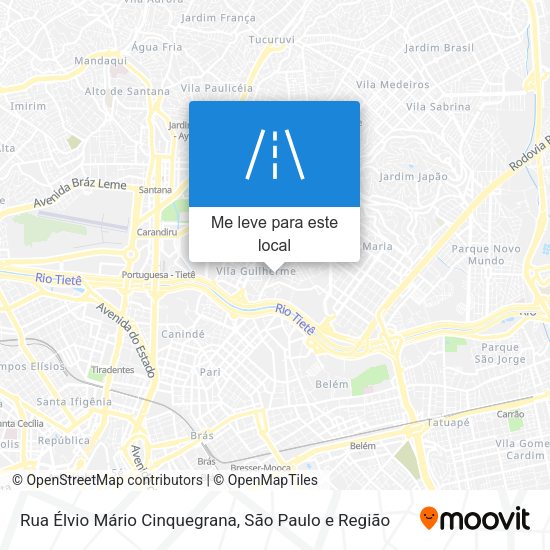 Rua Élvio Mário Cinquegrana mapa