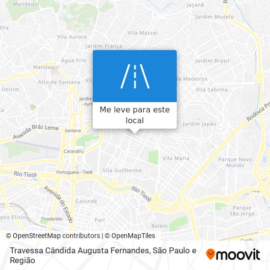 Travessa Cândida Augusta Fernandes mapa