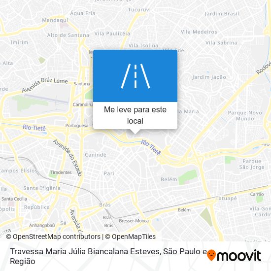 Travessa Maria Júlia Biancalana Esteves mapa