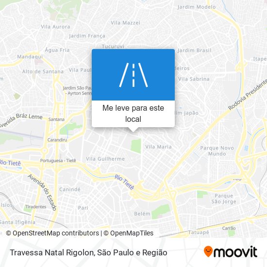 Travessa Natal Rigolon mapa