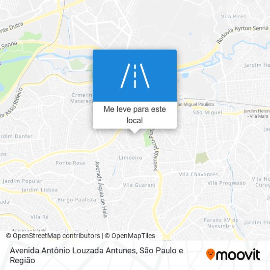 Avenida Antônio Louzada Antunes mapa