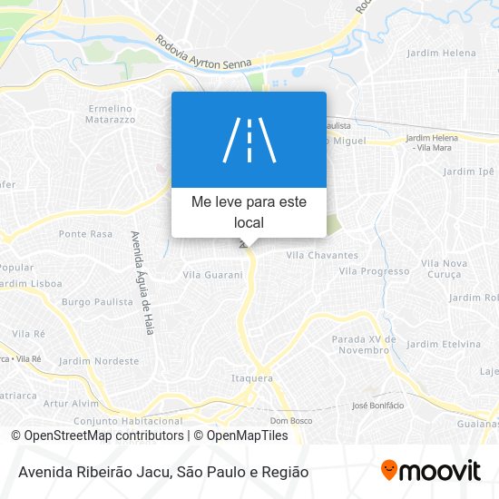 Avenida Ribeirão Jacu mapa