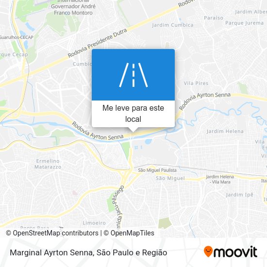 Marginal Ayrton Senna mapa
