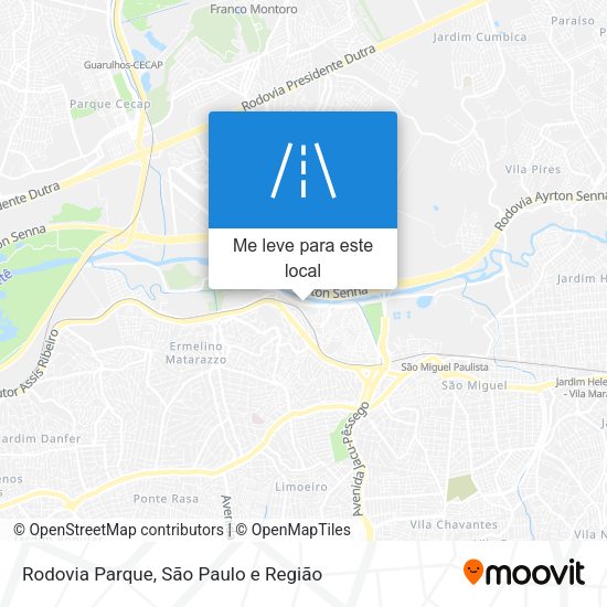 Rodovia Parque mapa