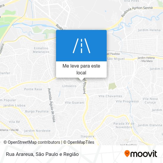 Rua Arareua mapa