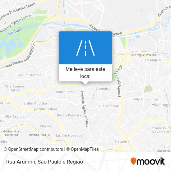 Rua Arumim mapa