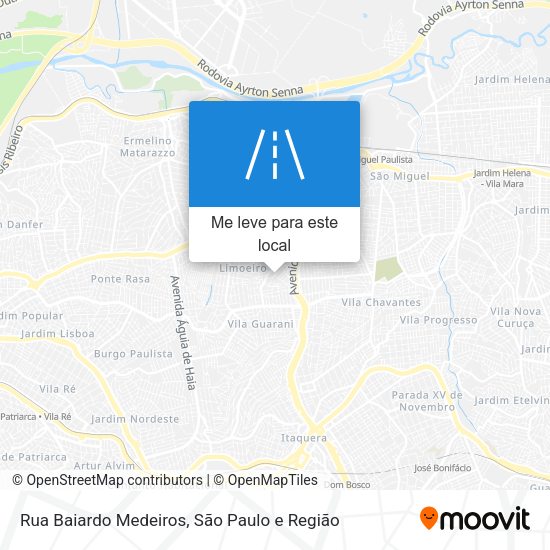 Rua Baiardo Medeiros mapa