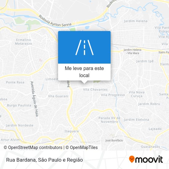 Rua Bardana mapa