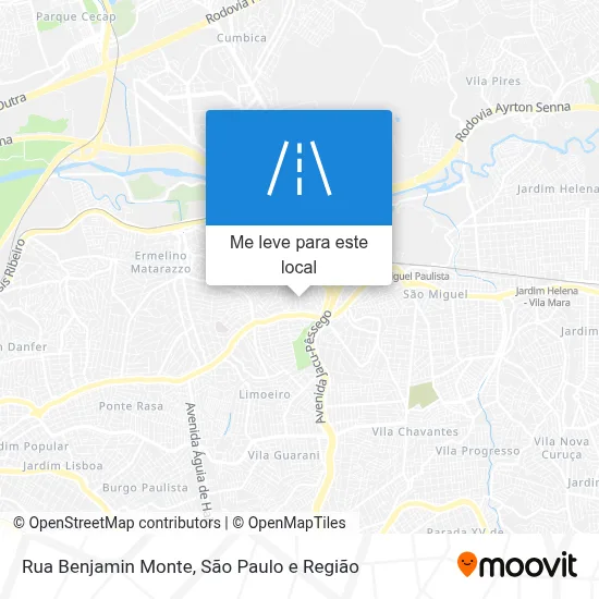 Rua Benjamin Monte mapa
