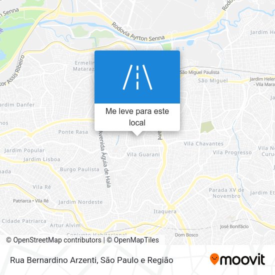 Rua Bernardino Arzenti mapa