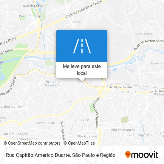 Rua Capitão Américo Duarte mapa