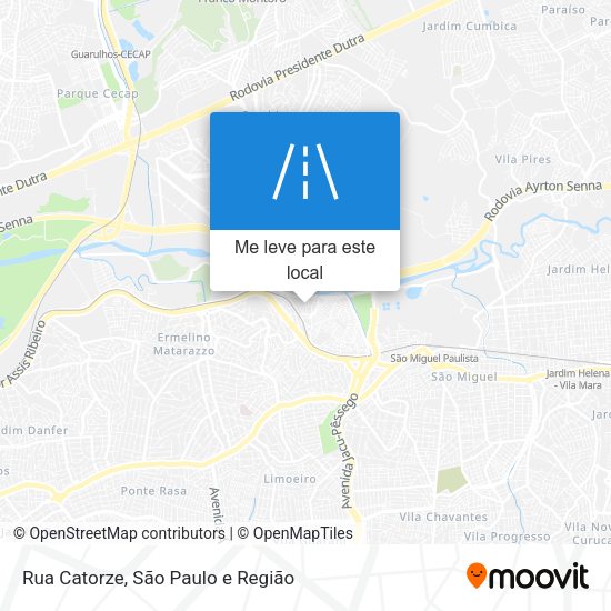 Rua Catorze mapa