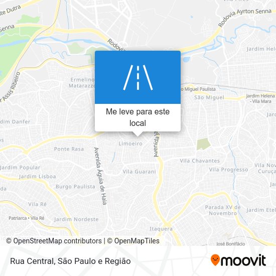 Rua Central mapa