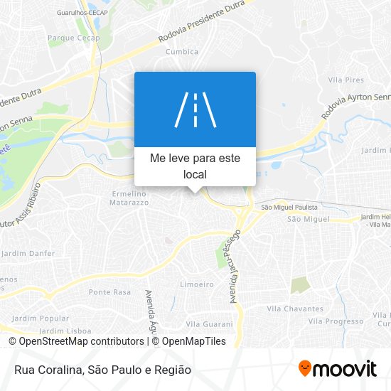 Rua Coralina mapa