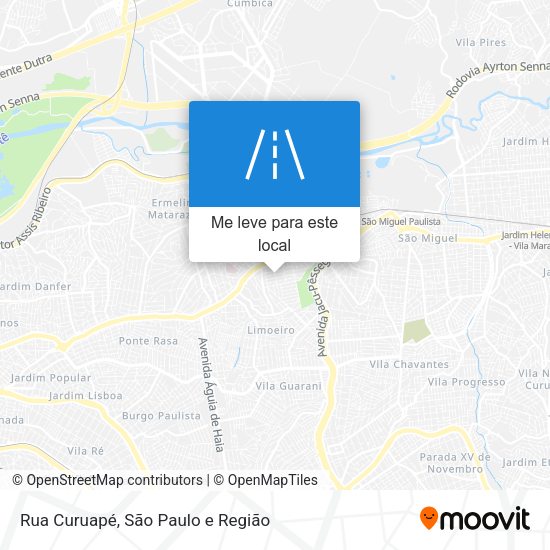 Rua Curuapé mapa