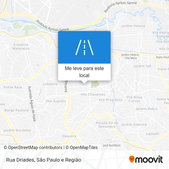 Rua Driades mapa